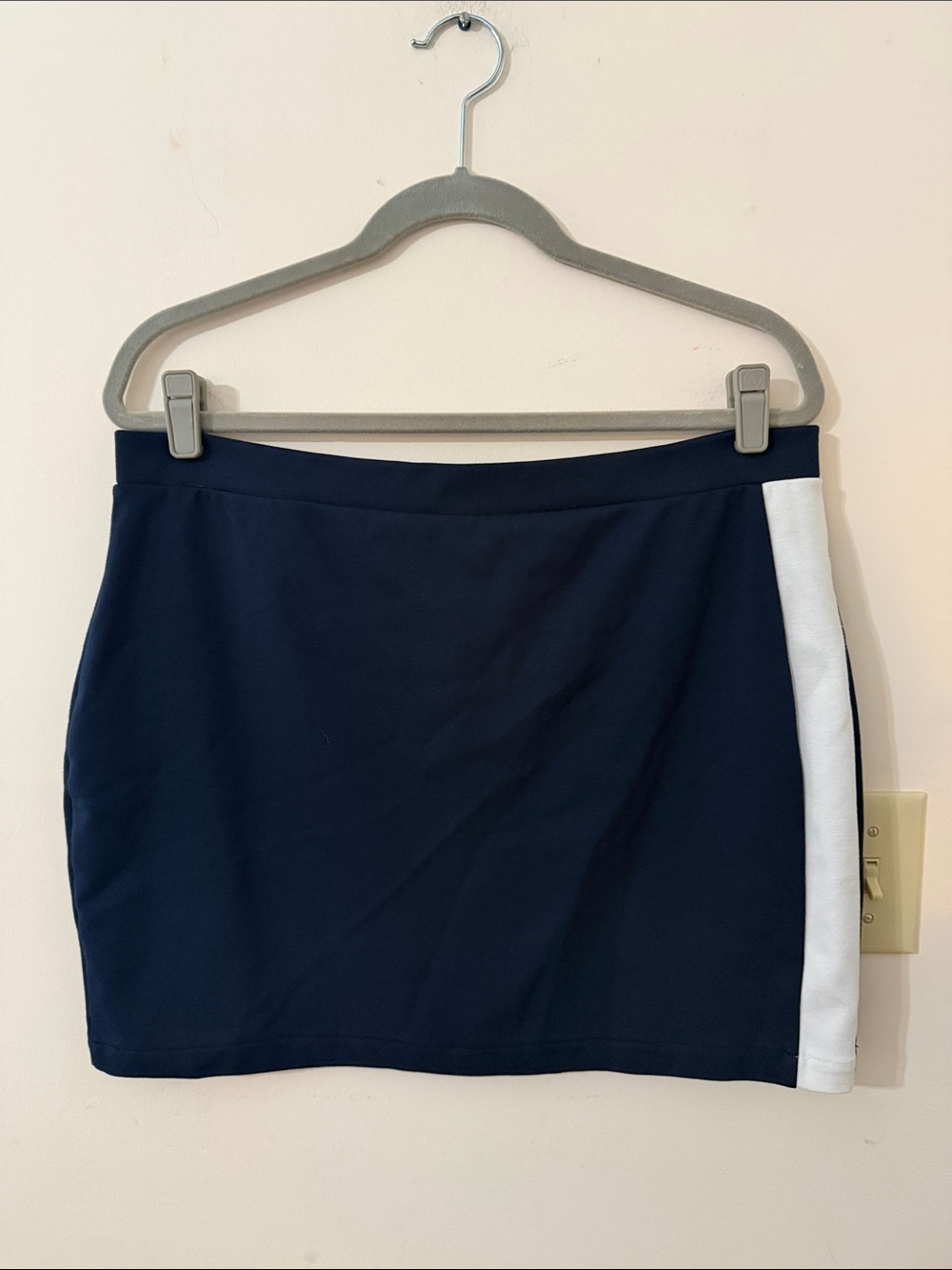 Banana Republic Navy Mini Skirt with White Side Panel